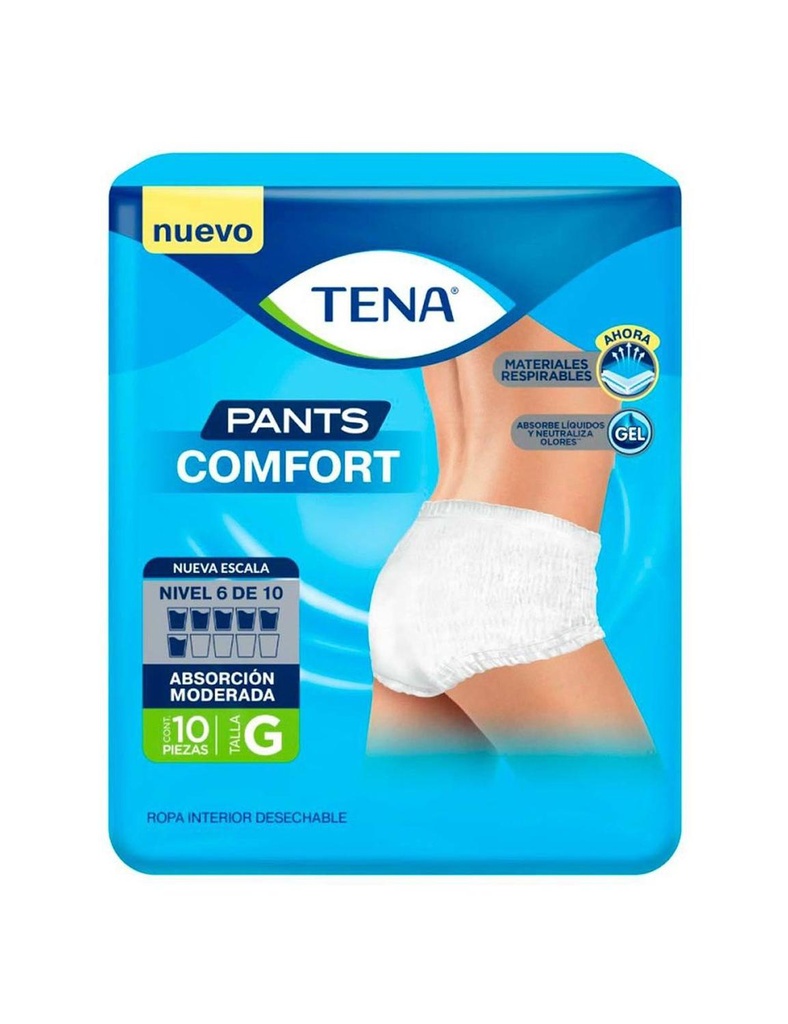 Ropa interior desechable TENA Pants Comfort Talla:G 10 piezas 