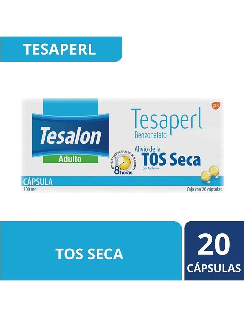 Tesalon benzonatato 100 Mg 20 Perlas 