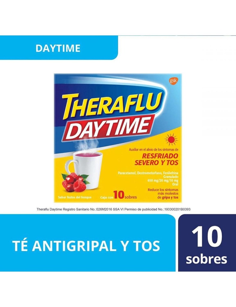 Theraflu Daytime Frutos Del Bosque 10 Sobres 