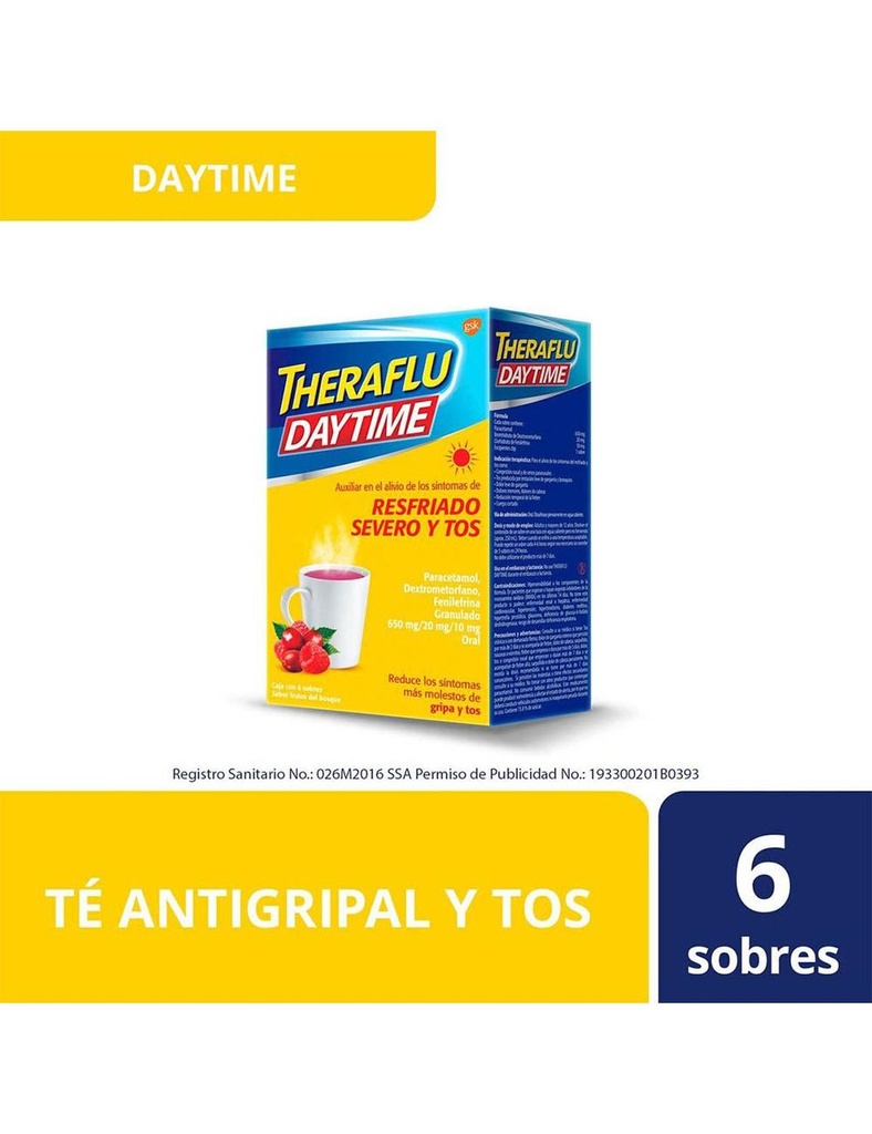 Theraflu Daytime Frutos Del Bosque 6 Sobres 