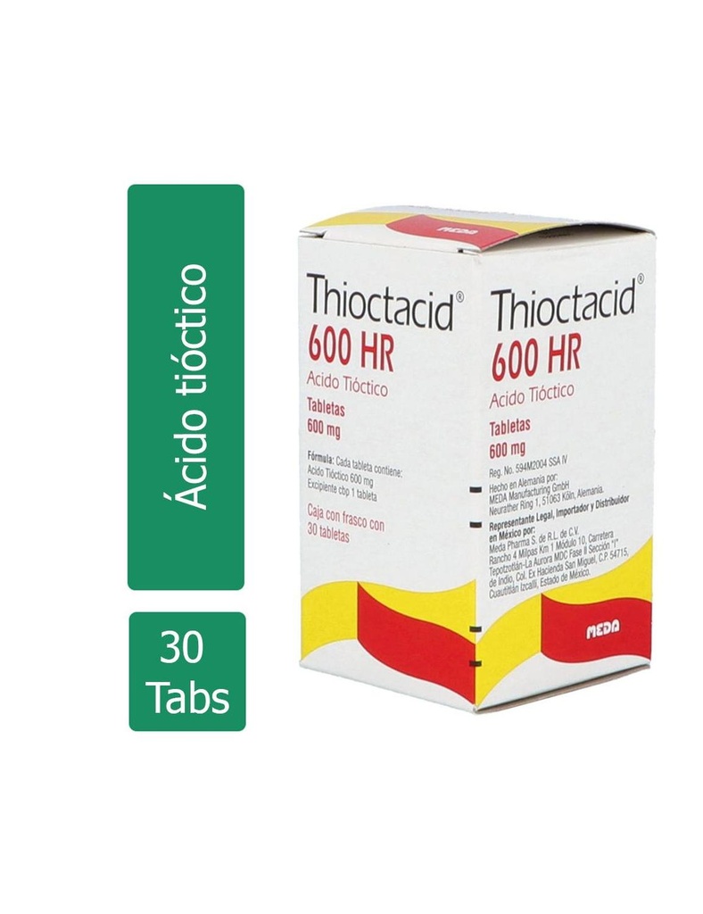 Thioctacid 600 Hr 600 Mg 30 Tabletas 