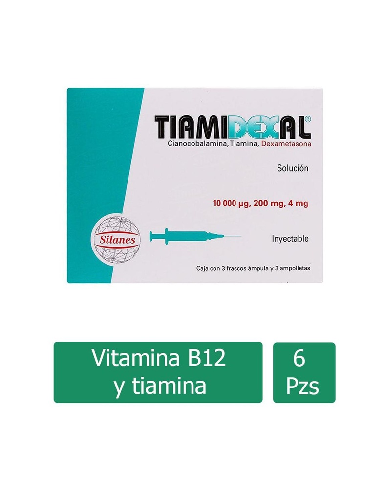 Tiamidexal Sin Jeringa 3 Frasco Ámpula 3 Ml 