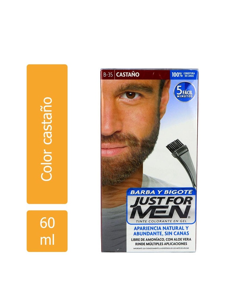 Tinte Just For Men Barba Y Bigote Castaño 