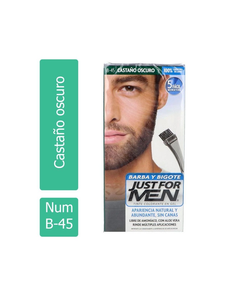 Tinte Just For Men Barba Y Bigote Castaño Oscuro 