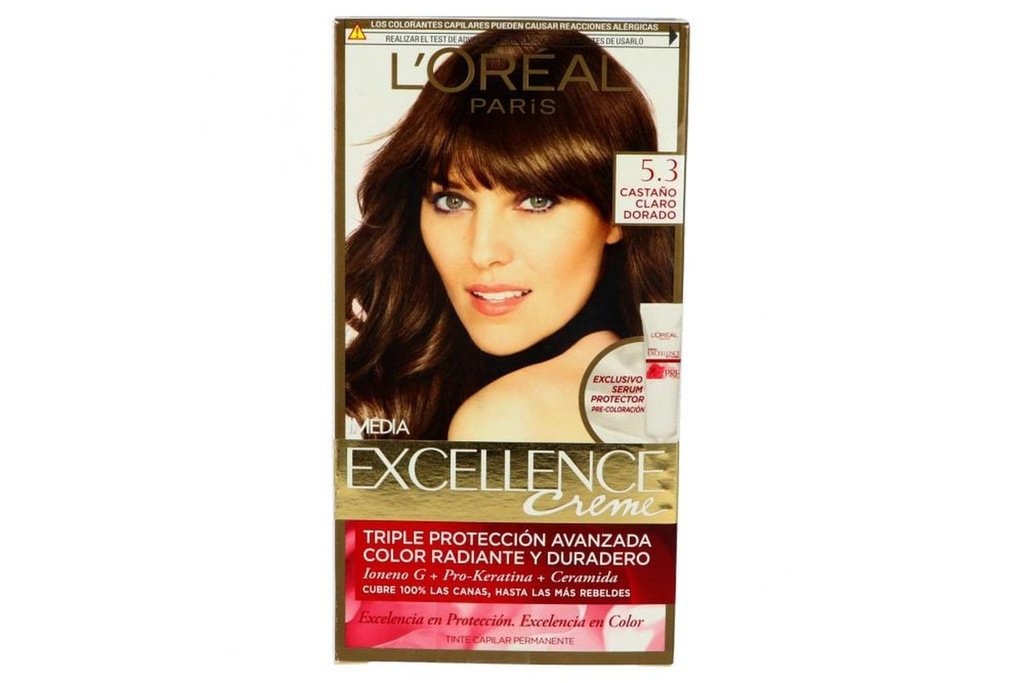 Tinte Imédia Excellence De L'Oréal Paris 5.3 Castaño Claro Dorado 