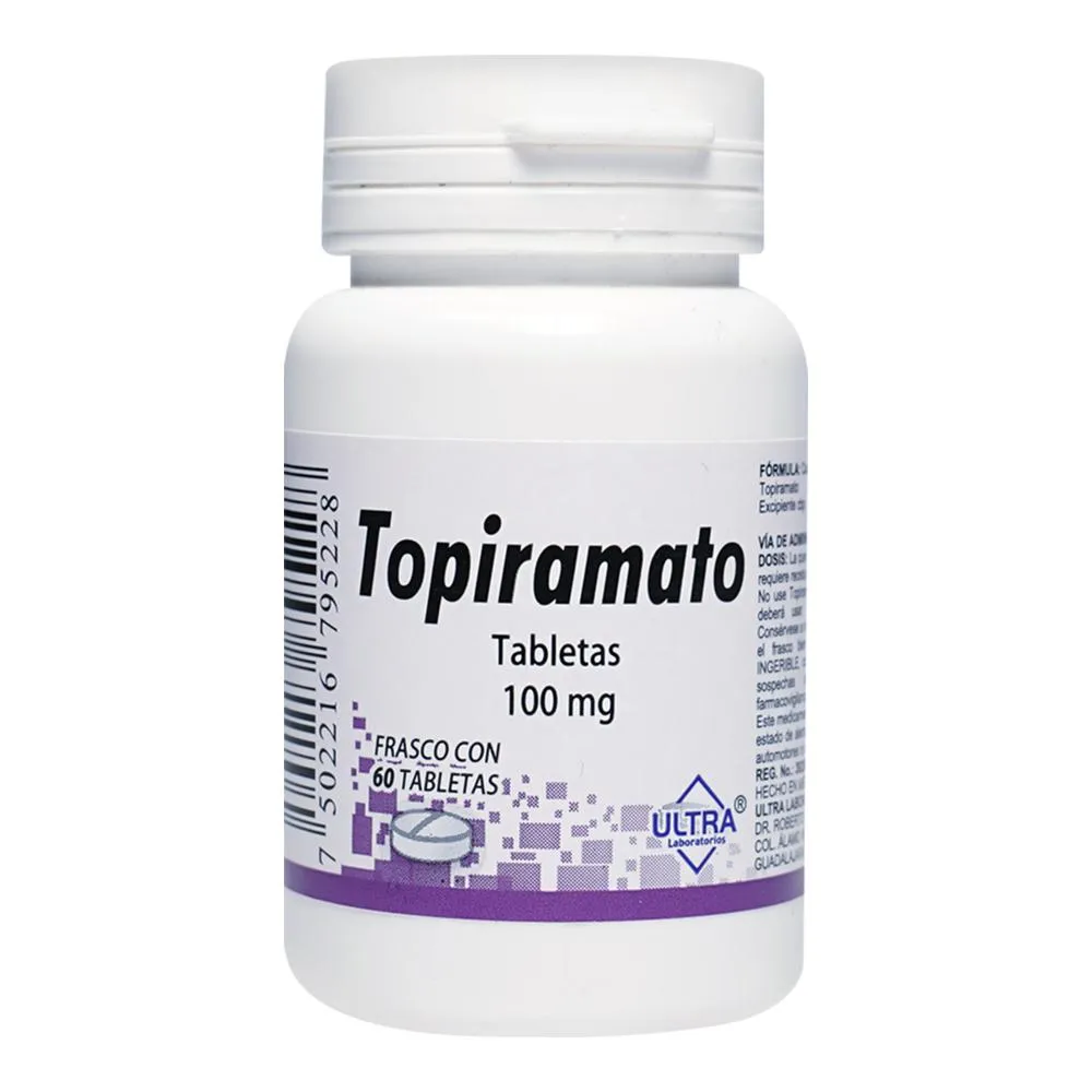 Topiramato 100 Mg 60 Tabletas Genérico Ultra Lab 