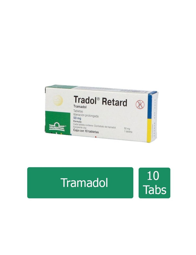 Tradol Retard 50 Mg 10 Tabletas 