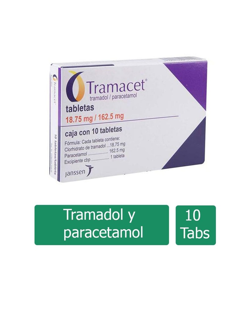 Tramacet 18.75/162.5 Mg 10 Tabletas 