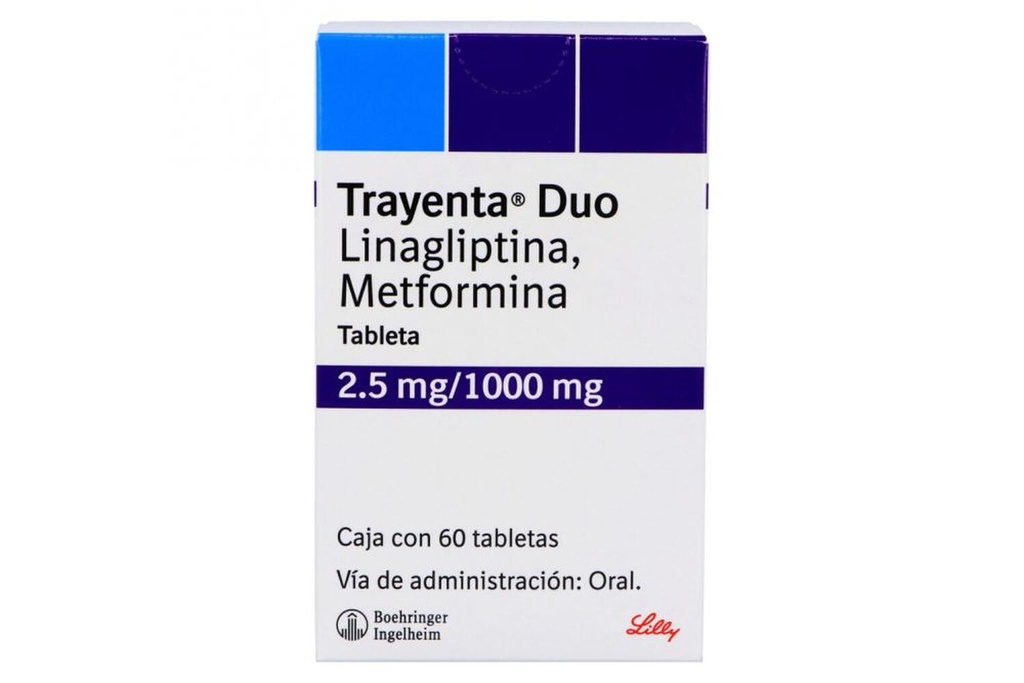 Trayenta Duo 2.5/1000 Mg 60 Tabletas 