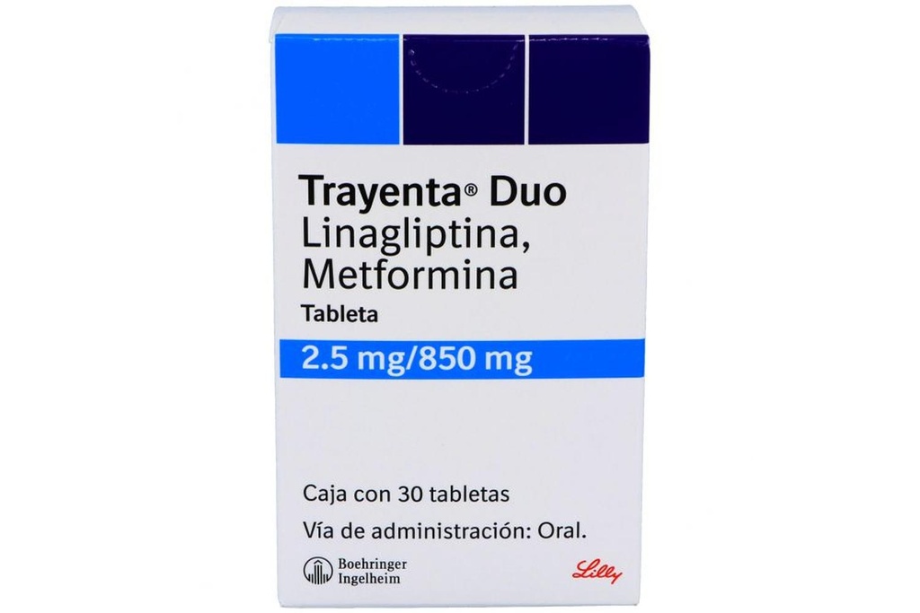 Trayenta Duo 2.5/850 Mg 30 Tabletas 