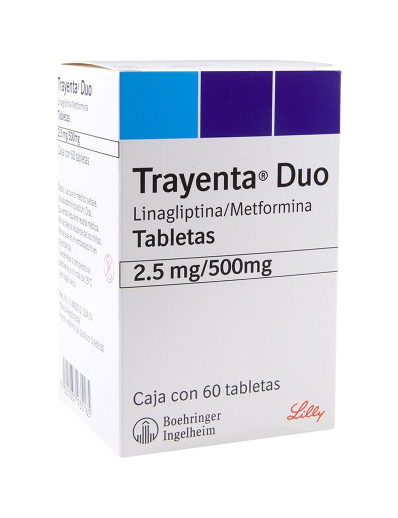 Trayenta Duo 2.5/500 Mg 60 Tabletas 