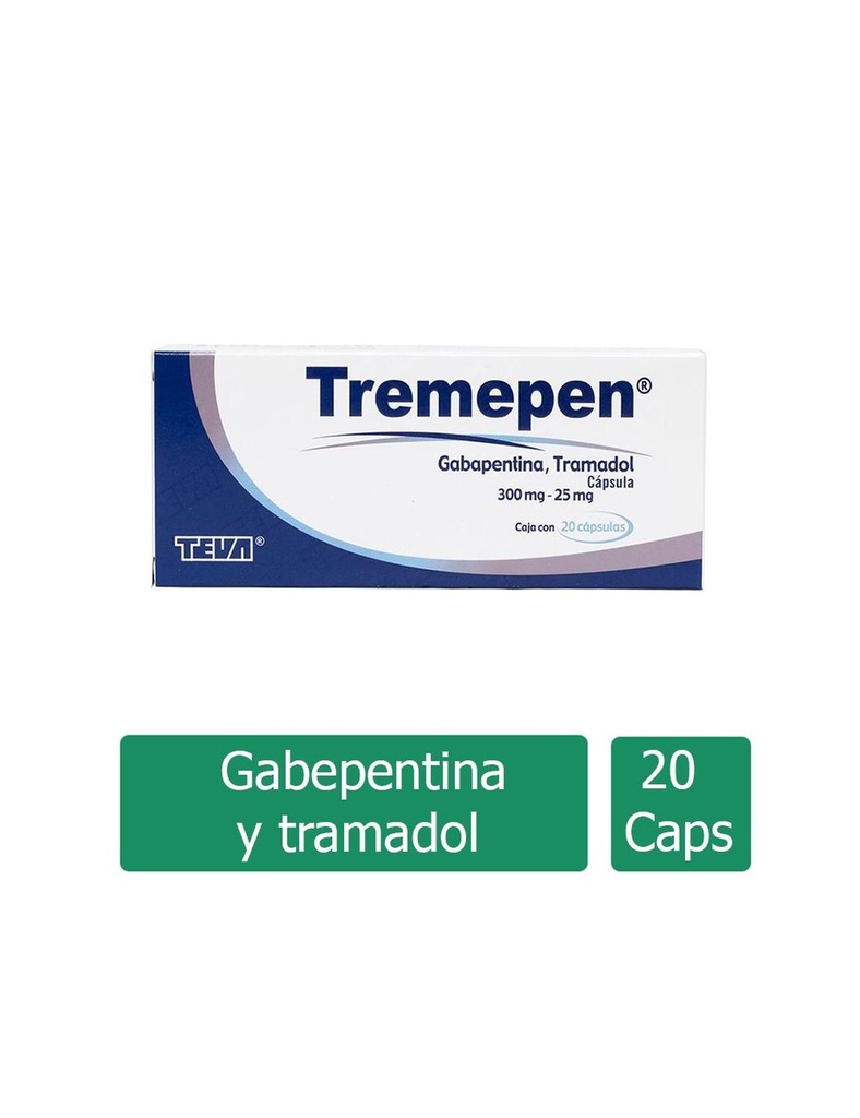 Tremepen 300/25 Mg 20 Cápsulas 