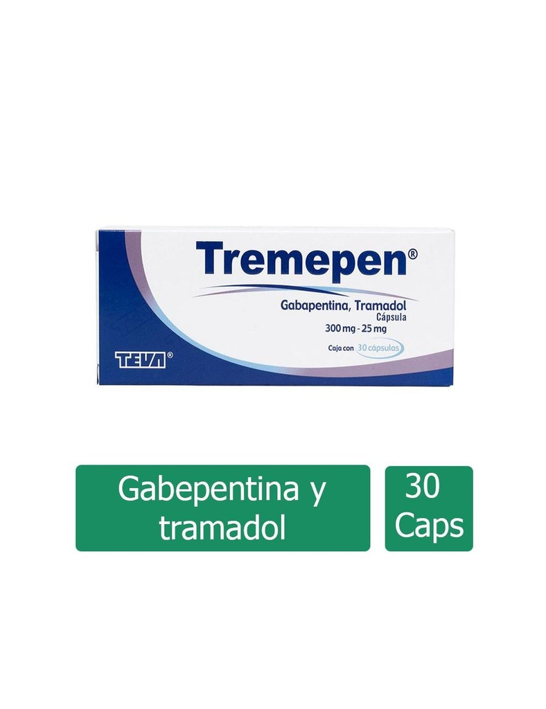 Tremepen 300/25 Mg 30 Cápsulas 