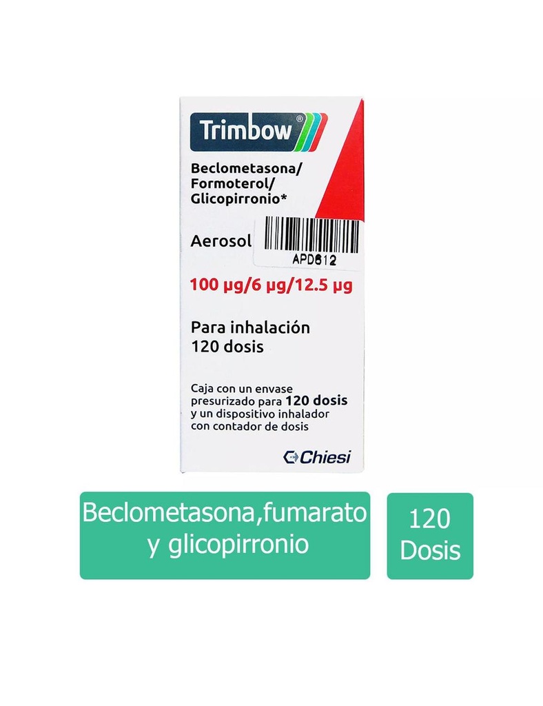 Trimbow 100/6/12.5 Inhalador Aerosol 120 Dosis 