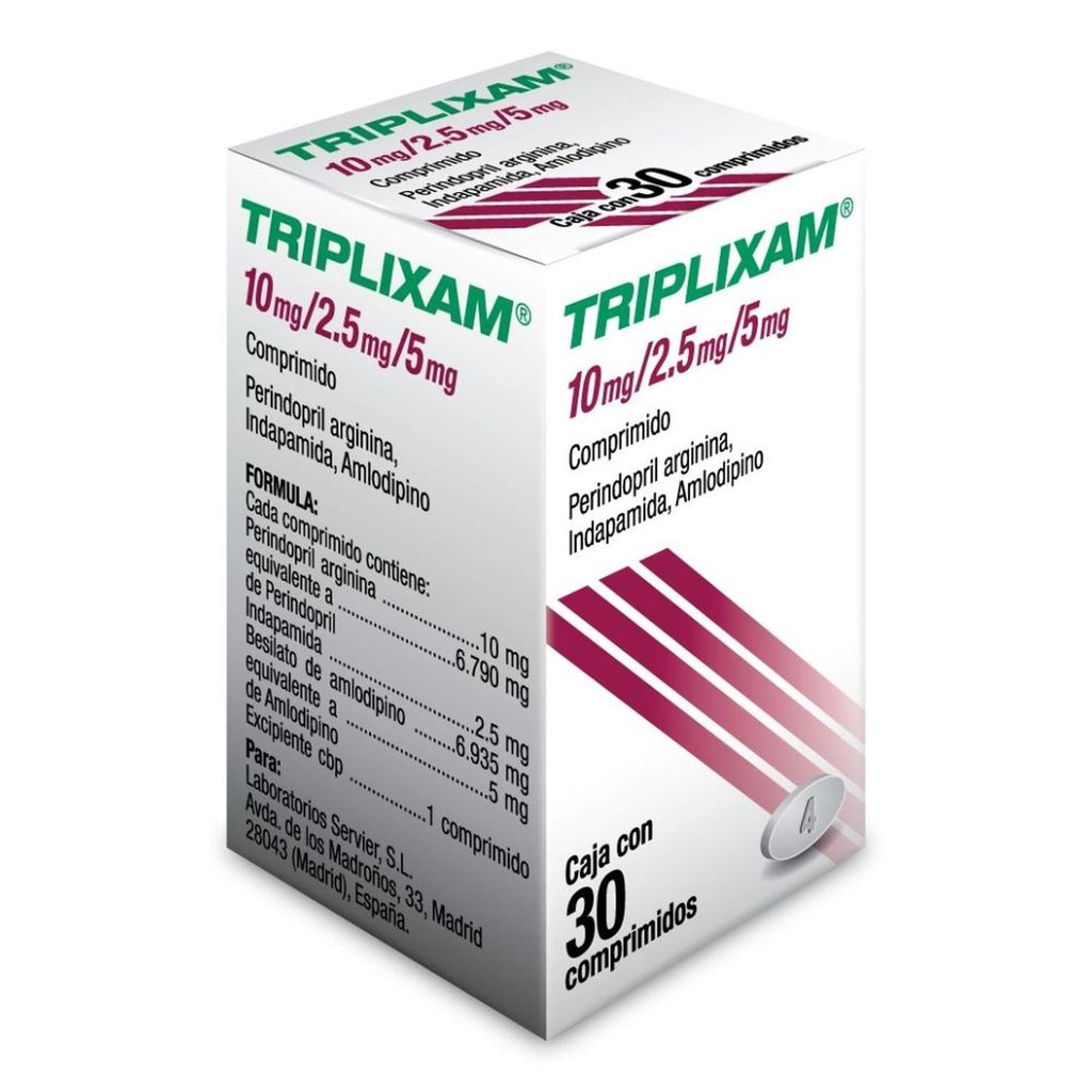 Triplixam 10 / 2.5 / 5 Mg 30 Comprimidos 