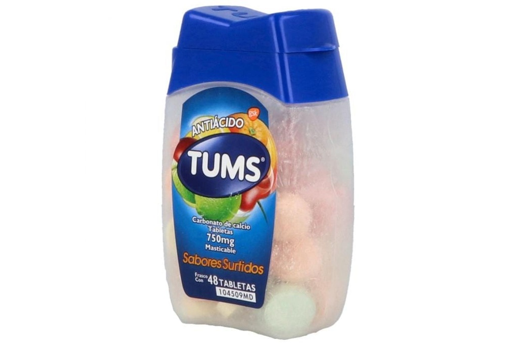 Tums Extra Surtido 750 Mg Masticables 48 Tabletas 