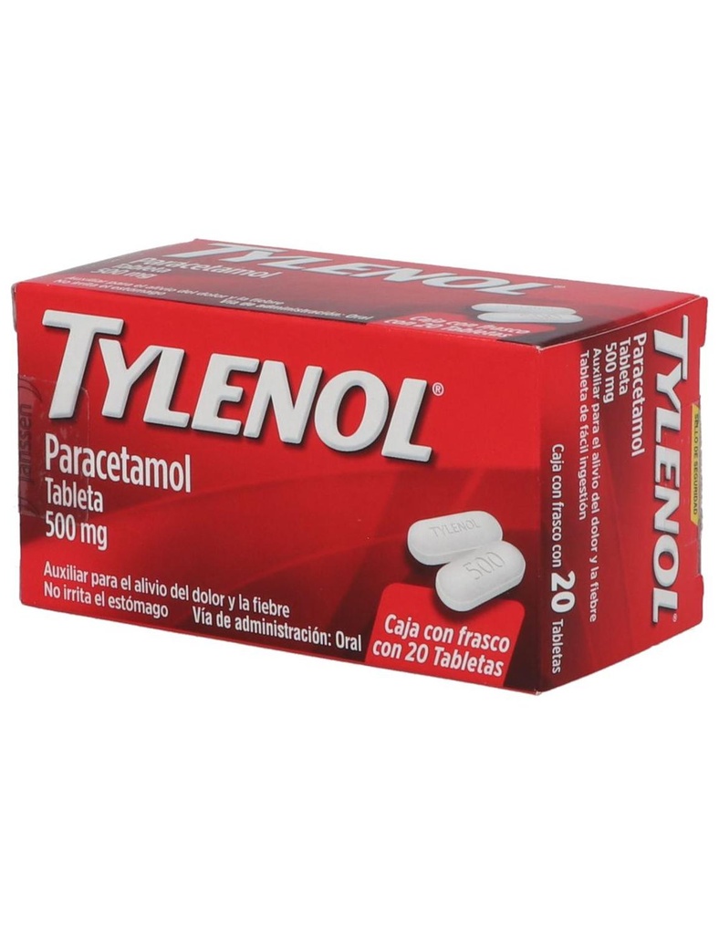 Tylenol Caplets 500 Mg 20 Tabletas 