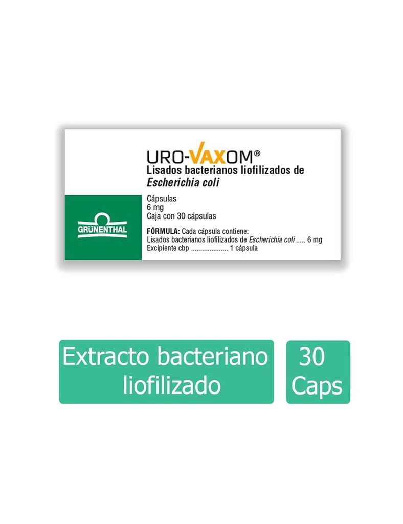 Uro-Vaxom 6 Mg 30 Cápsulas 