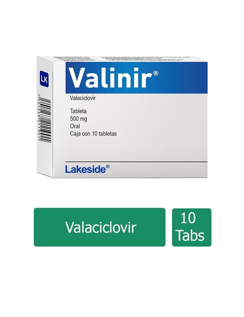 Valinir 500 Mg Caja Con 10 Comprimidos