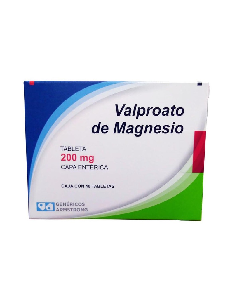 Valproato De Magnesio 200 Mg 40 Tabletas Genérico Armstrong 