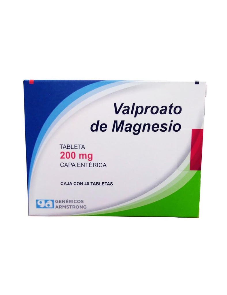 Valproato De Magnesio 200 Mg Caja Con 40 Tabletas.