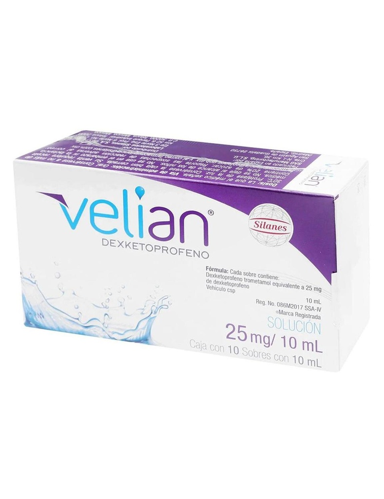 Velian 25 Mg Solución 10 Sobres 10 Ml 
