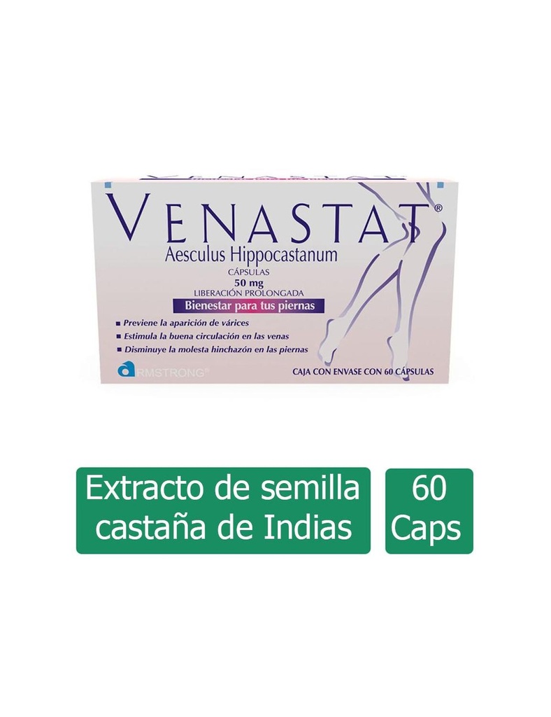 [7501089810403] Venastat 50 Mg Liberación Prolongada 60 Cápsulas 