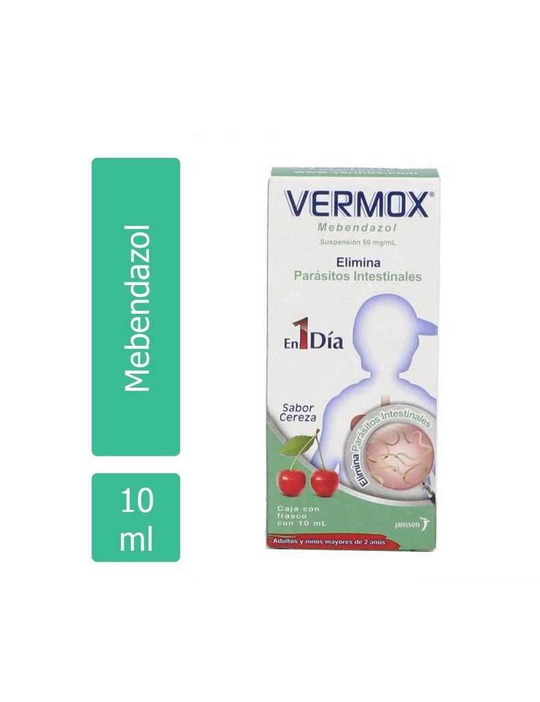 Vermox 1 Día 60 Mg Suspensión 10 Ml 