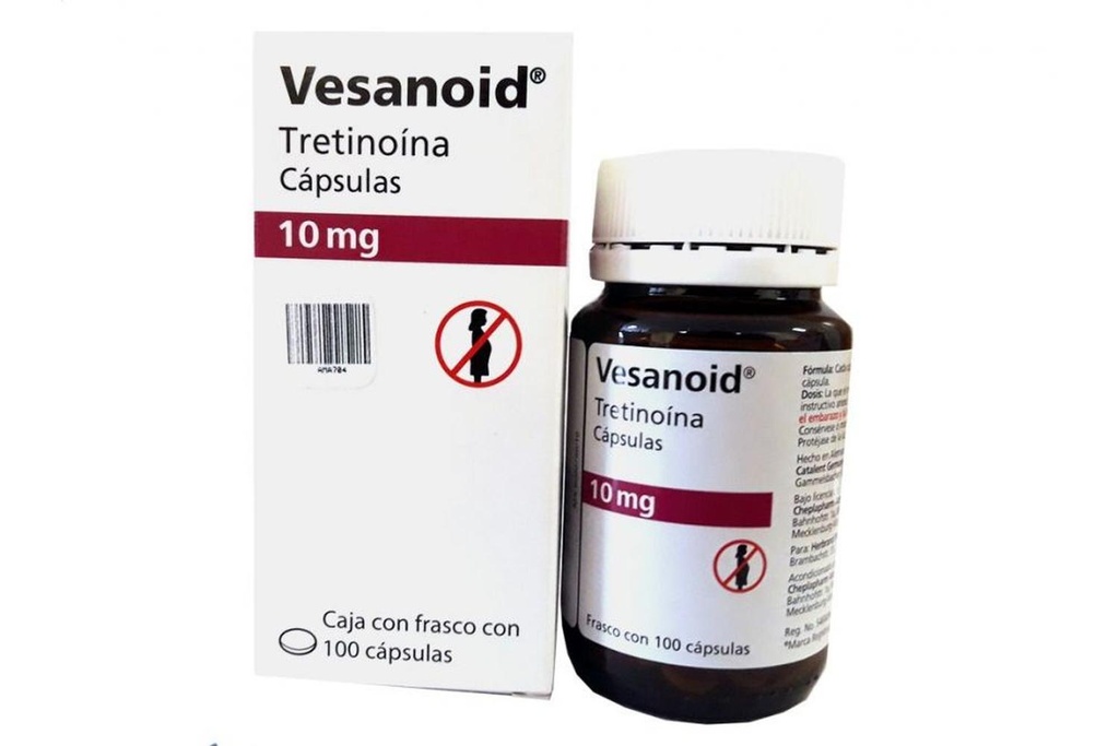 Vesanoid 10 Mg Caja Con Frasco Con 100 Cápsulas