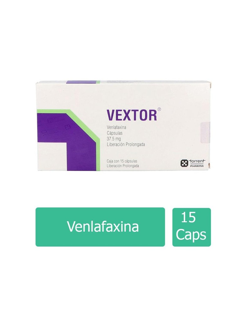 Vextor 37.5 Mg Liberación Retardada 15 Cápsulas 