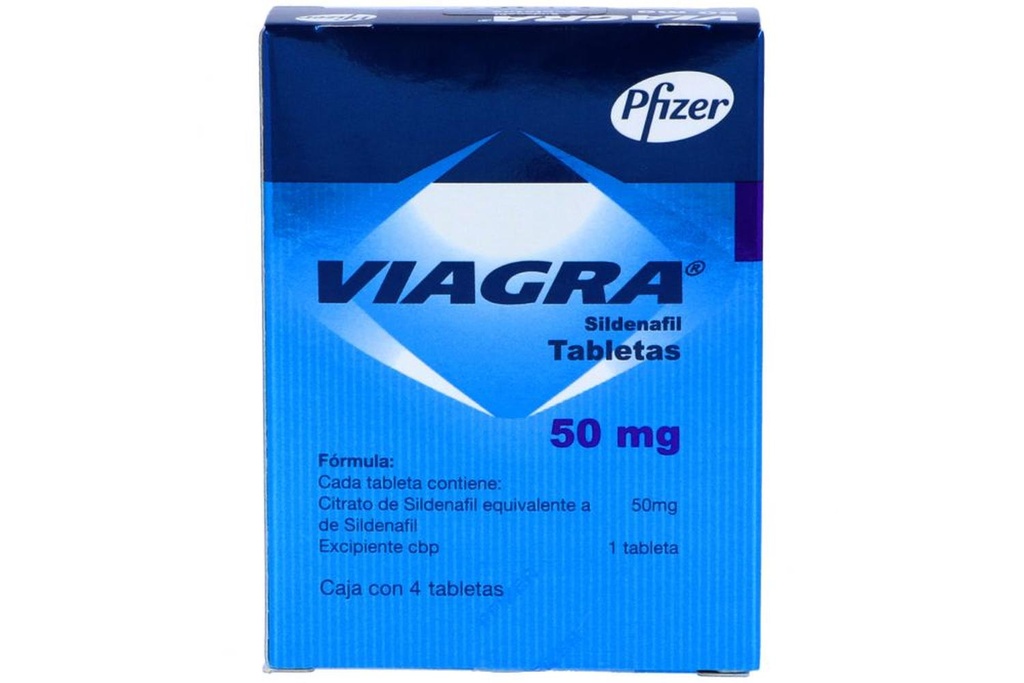 Viagra 50 Mg 4 Tabletas Recubiertas 