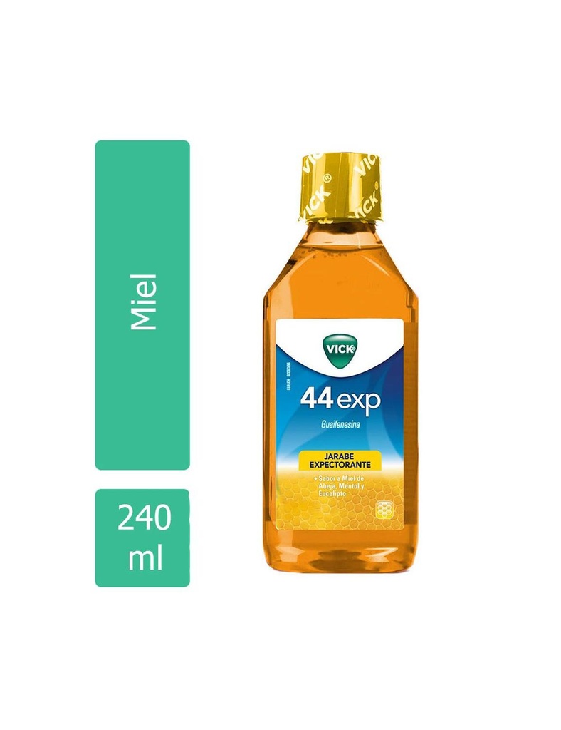 Jarabe Vick 44 Expectorante Miel de Abeja-Mentol-Eucalipto 240 Ml 