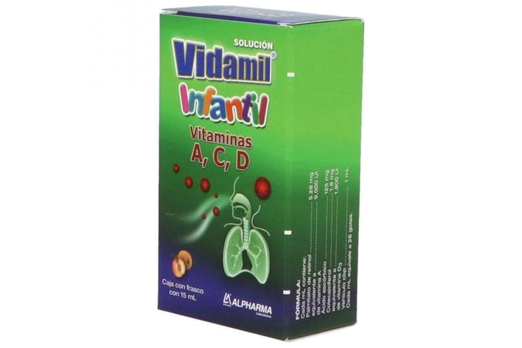 Vidamil Infantil Frasco Gotero Solución 15 Ml 