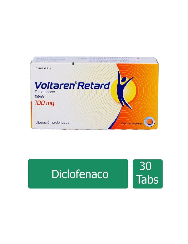 Voltarén Retard 100 Mg 30 Grageas 