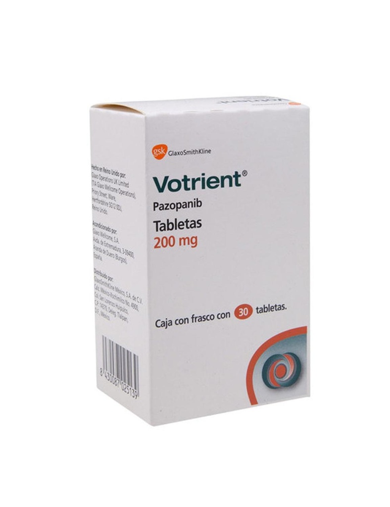 Votrient 200 Mg 30 Tabletas 