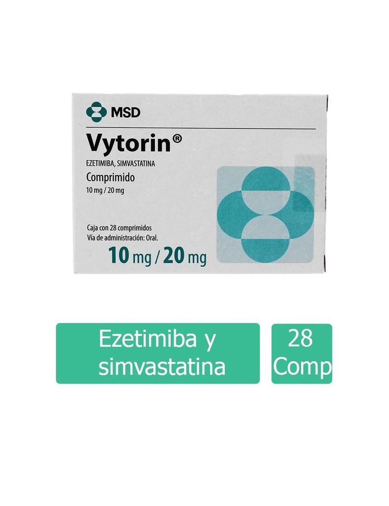 Vytorin 10/20 Mg 28 Comprimidos 