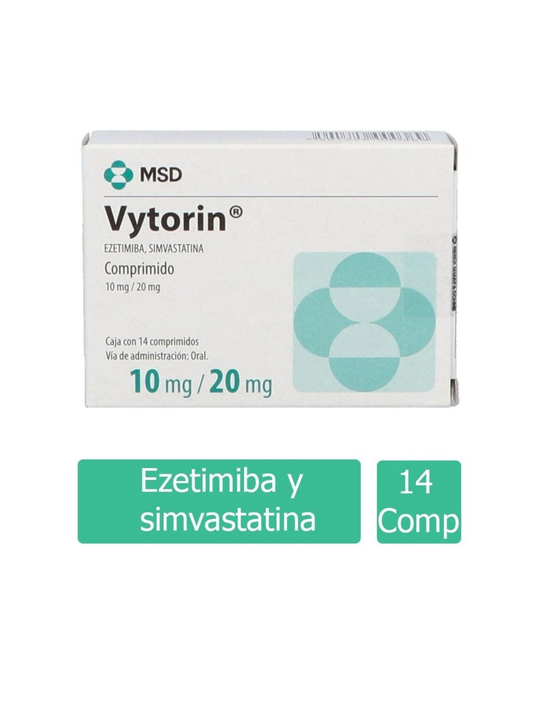 Vytorin 10/20 Mg 14 Comprimidos 