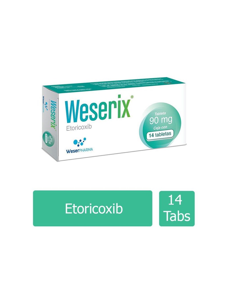 Weserix 90 Mg 14 Tabletas 