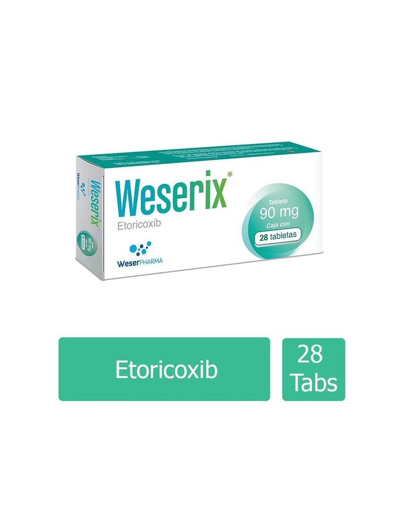 Weserix 90 Mg 28 Tabletas 