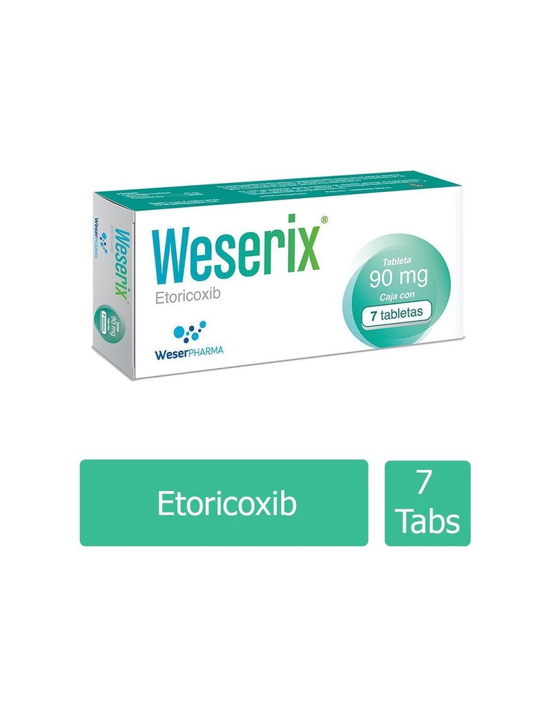 Weserix 90 Mg 7 Tabletas 