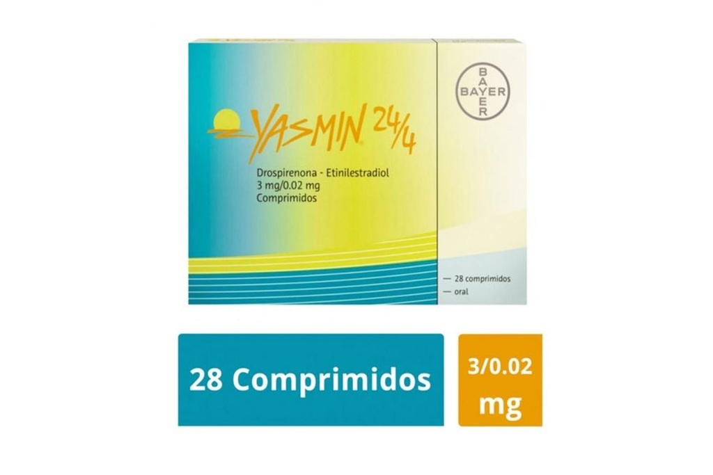 Yasmin 24/4 3 Mg 0.02 Mg Con 28 Comprimidos 