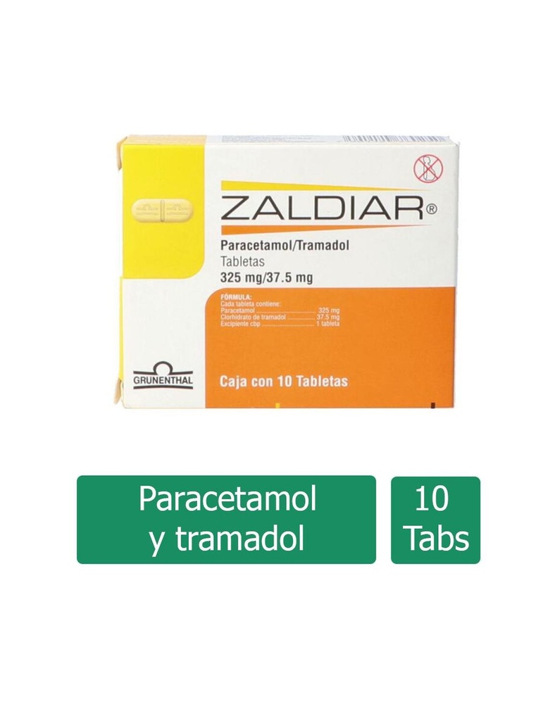 Zaldiar 37.5 / 325 Mg 10 Tabletas 