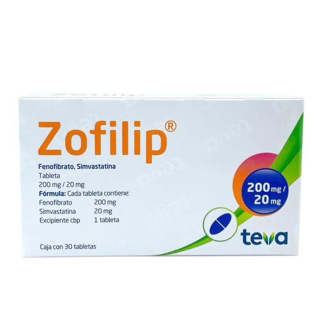 Zofilip 200/20 Mg 30 Tabletas 