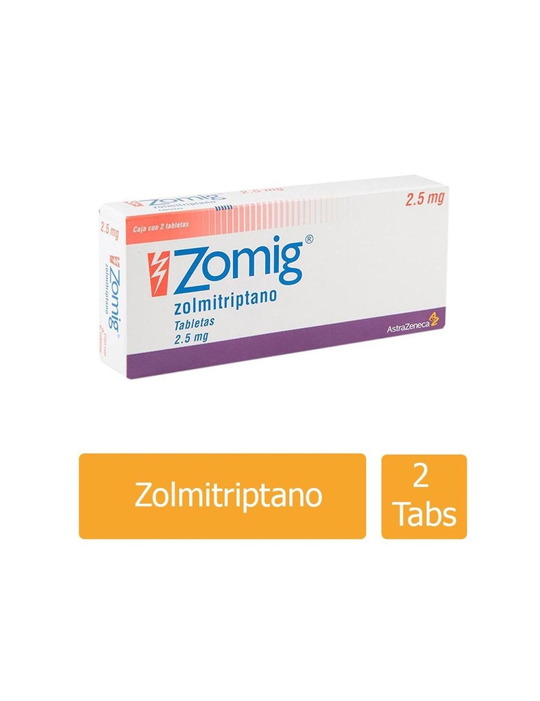 Zomig 2.5 Mg 2 Tabletas 