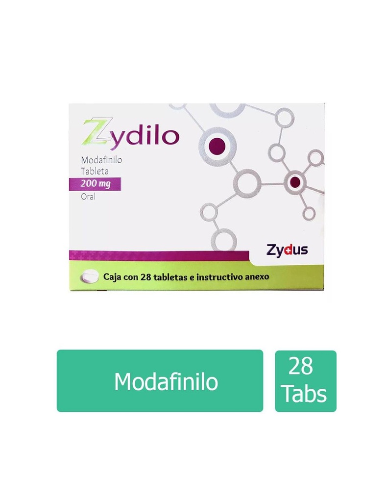 Zydilo 200 Mg 28 Tabletas modafinilo