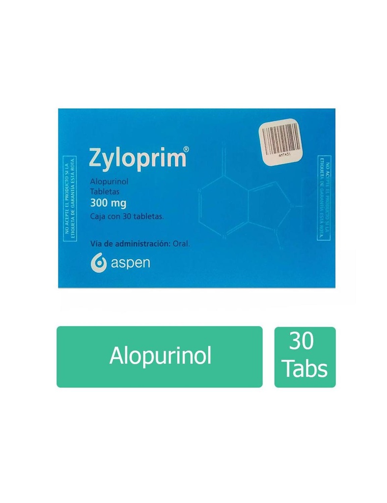 Zyloprim 300 Mg 30 Tabletas 