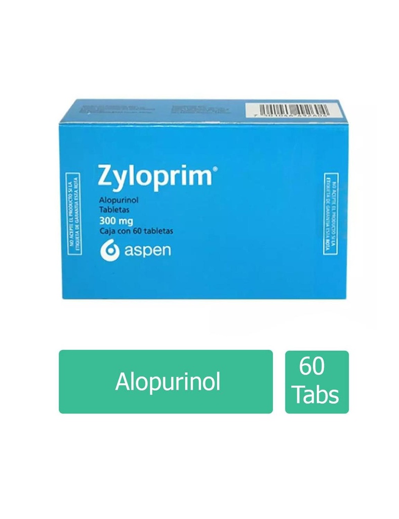 Zyloprim 300 Mg 60 Tabletas 