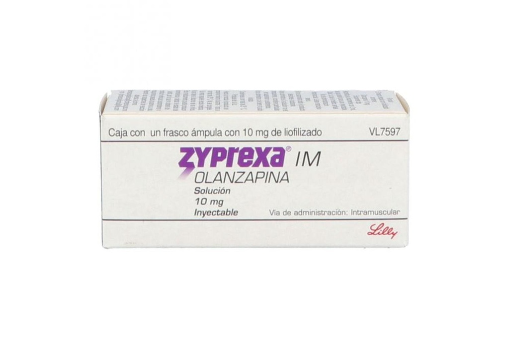 Zyprexa IM Polvo 10 Mg Solución Inyectable Frasco Ámpula 2 Ml 