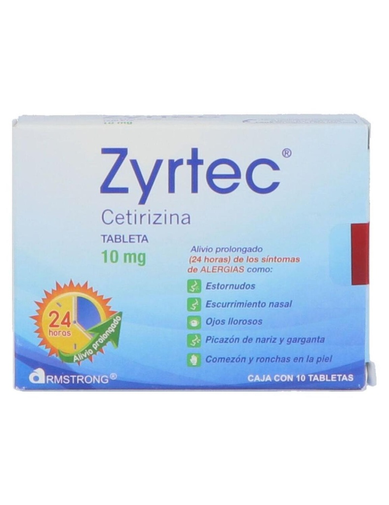 Zyrtec 10 Mg 10 Tabletas 