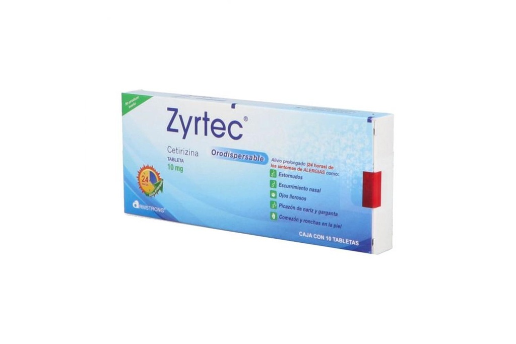 Zyrtec 10 Mg Orodispersable 10 Tabletas 